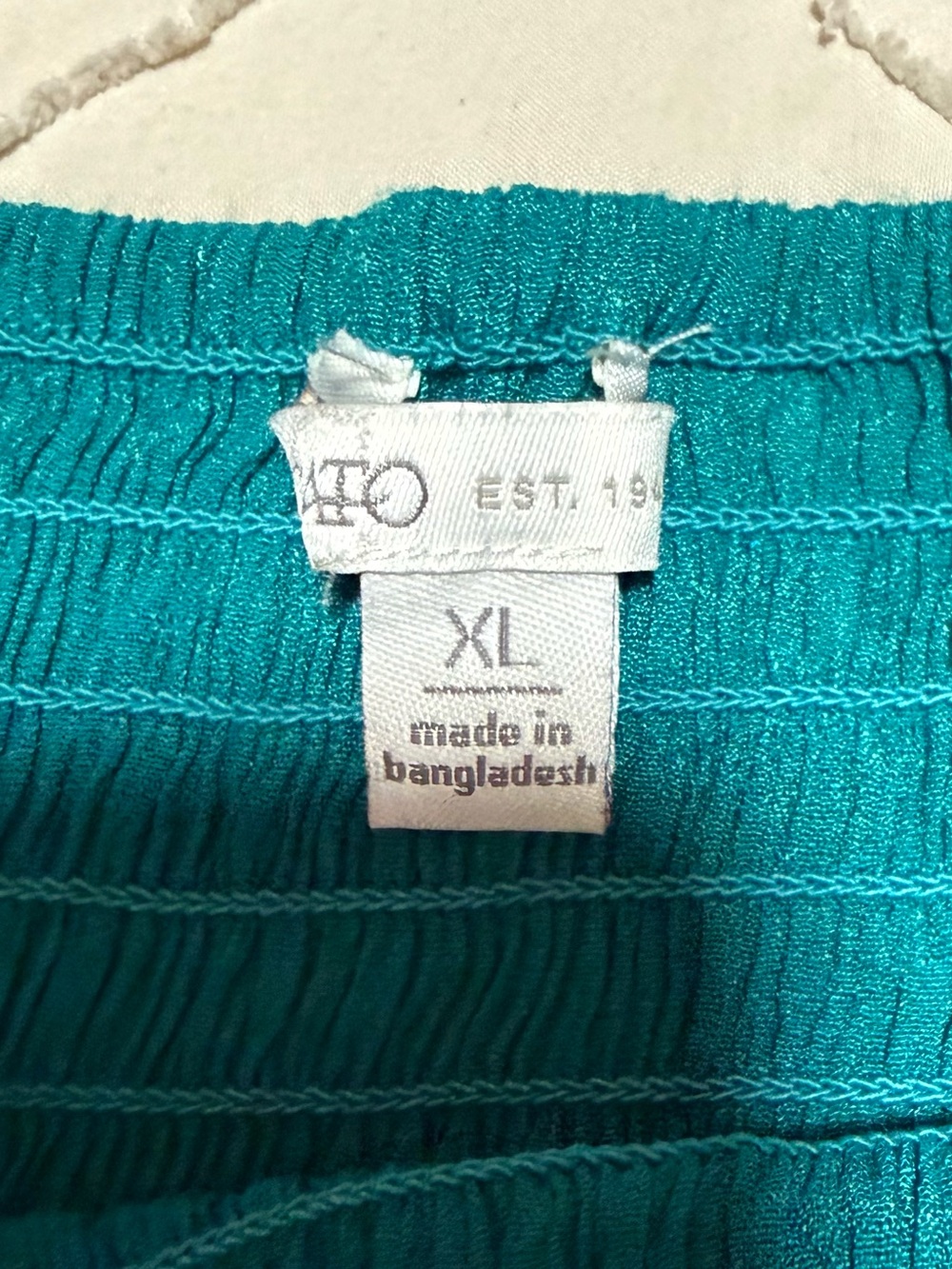 Teal Off-Shoulder Ruffled Sleeve Top - Picture 2 of 3